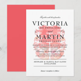 Dubbel Geluk & Mandarin Eenden Chinese Trouwdag Kaart