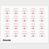 Dubbel Geluk met Scrolls Trouwstickers Ronde Sticker (Vel)