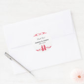 Dubbel Geluk met Scrolls Trouwstickers Ronde Sticker (Envelop)