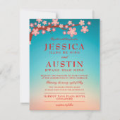 Dubbel Geluk Nieuwe Dageraad Chinese Bruiloft Kaart (Achterkant)