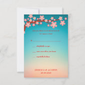 Dubbel Geluk Nieuwe Dageraad Chinese Trouwdag RSVP Kaartje (Achterkant)