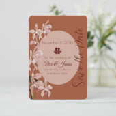 Dubbel Geluk Orchidee Save The Date (Staand voorkant)