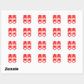 Dubbel Geluk Paar Ronde Sticker (Vel)