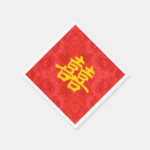 Dubbel geluk Rijke Rode Roos Bloesems Servetten (Hoek)