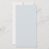 Dubbel Geluk Stoffig Blauw & Goud Chinees Huwelijk Save The Date (Achterkant)