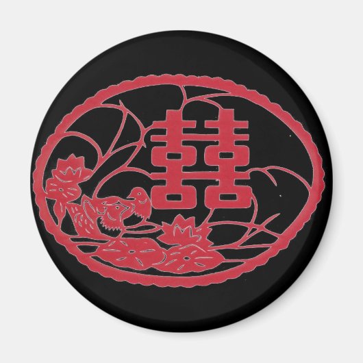 Dubbel geluk Tree Ducks Magneet (Voorkant)