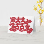 Dubbel geluk trouwkaart kaart (Gele Bloem)