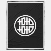 Dubbel geluk / zwart - grote fleece deken (Voorkant)