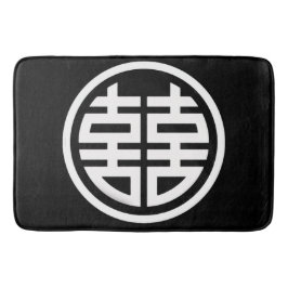 Dubbel geluk / zwarte badmat