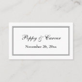 Dubbel geordende witte RSVP online Informatiekaartje (Achterkant)