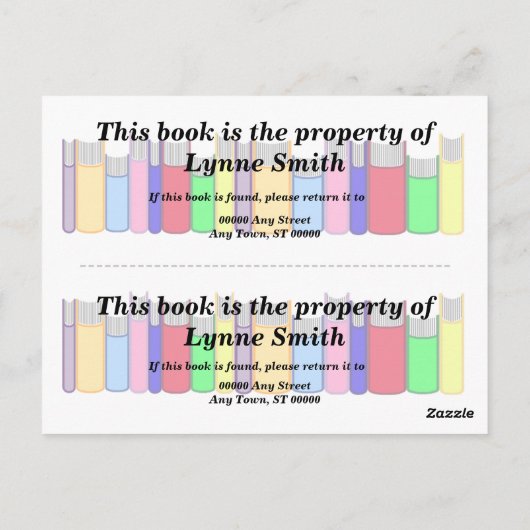 Dubbel Gepersonaliseerd bladwijzer Briefkaart (Achterkant)