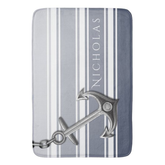 Dubbel Gestreept Anker Badmat (Voorkant Verticaal)