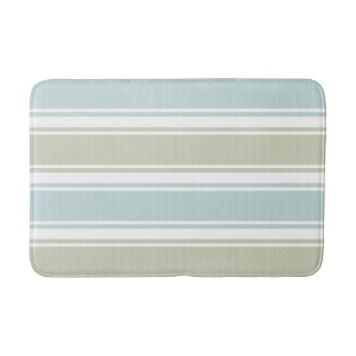 Dubbel Gestreept Zeeschuim & Blauw Badmat