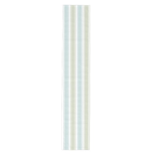 Dubbel gestreepte zeeschaim & Blauw Medium Tafelloper (Voorkant)