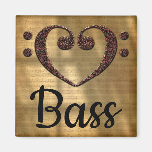 Dubbel gewicht Clef Heart Bass Magneet