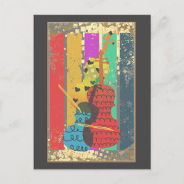 Dubbel gewicht en Muzieknoten Briefkaart