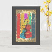 Dubbel gewicht en Muzieknoten Kaart (Gele Bloem)