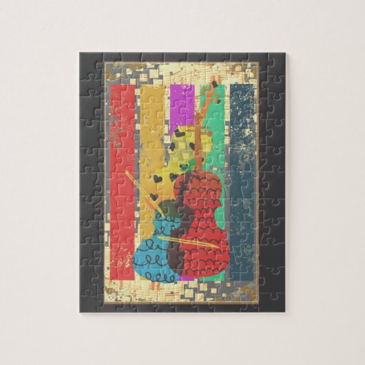 Dubbel gewicht en Muzieknoten Legpuzzel (Verticaal)