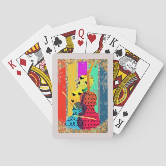Dubbel gewicht en Muzieknoten Pokerkaarten (Achterkant)