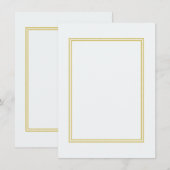 Dubbel gouden metalen rand op bubbelig wit (Voorkant / Achterkant)