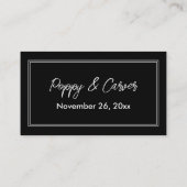 Dubbel-grens zwarte RSVP online Informatiekaartje (Achterkant)