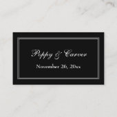 Dubbel-grens zwarte RSVP online Informatiekaartje (Achterkant)