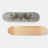 Dubbel Hagedis Monogram Persoonlijk Skateboard (Horizontaal)