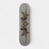 Dubbel Hagedis Monogram Persoonlijk Skateboard (Voorkant)