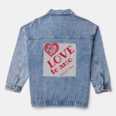 dubbel hart denim jacket (Achterkant)