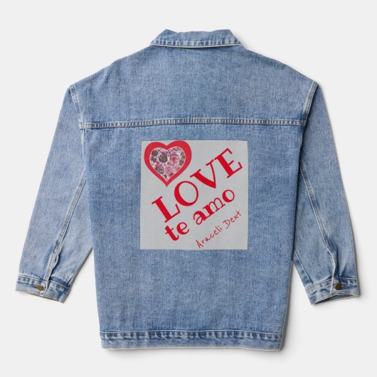 dubbel hart denim jacket (Achterkant)
