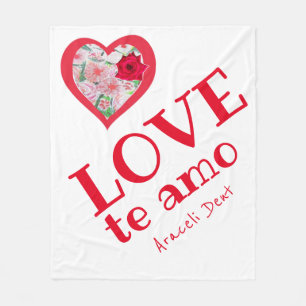 dubbel hart fleece deken