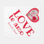 dubbel hart fleece deken (Voorkant (Horizontaal))