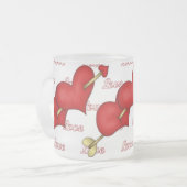 dubbel hart matglas koffiemok (Voorkant links)