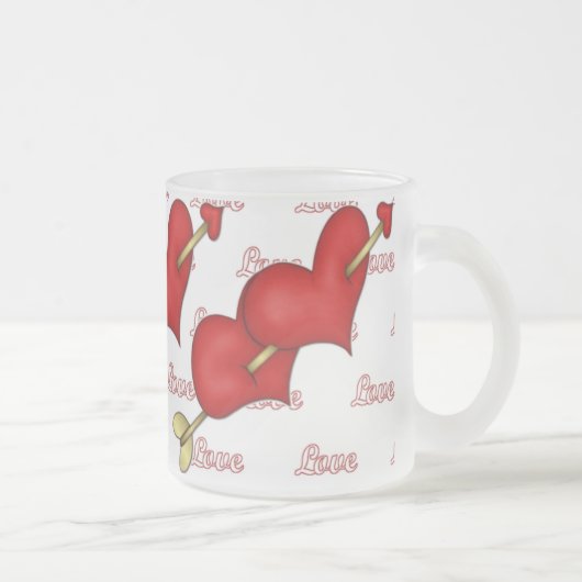 dubbel hart matglas koffiemok (Rechts)