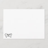 Dubbel hartstochtelijk huwelijksadvies en -kaarten advieskaart (Achterkant)