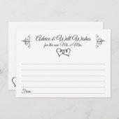 Dubbel hartstochtelijk huwelijksadvies en -kaarten advieskaart (Voorkant / Achterkant)