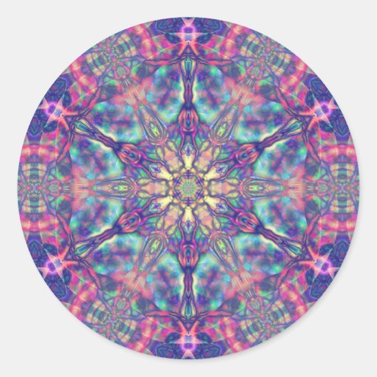 Dubbel Hexagram van Panspermia-Stickers Ronde Sticker (Voorkant)
