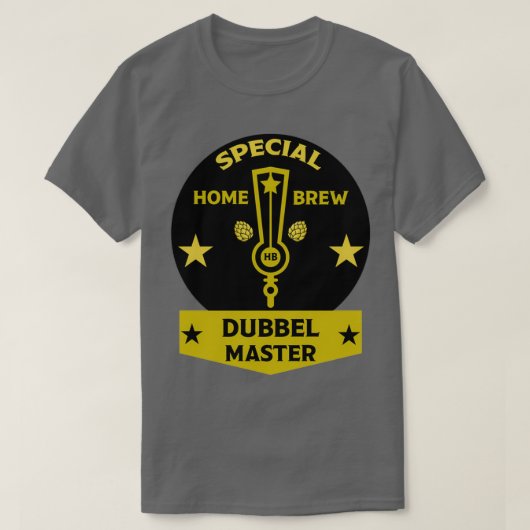 Dubbel Homebrouwer Fabricants de bire artisanale B T-shirt (Design voorkant)