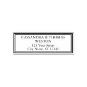 Dubbel kader koppel naam bruiloft retouradres #2  zelfinktende stempel (Design)