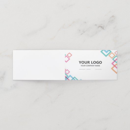 Dubbel klantenkaartje (Buitenkant ongevouwen)