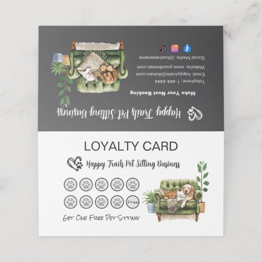 Dubbel klantenkaartje (Buitenkant ongevouwen)