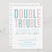 Dubbel knuppels/klein Baby shower Kaart (Voorkant / Achterkant)