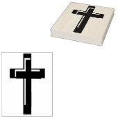 Dubbel kruis silhouet patroon art stempel (Gestempeld)