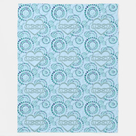 Dubbel Lemniscate Hart - Naadloze Stippen Patroon  Fleece Deken