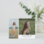 Dubbel Lijst Afstuderen Briefkaart (Staand voorkant)