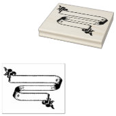 Dubbel lint banner Rubber Art Stamp Rubberstempel (Gestempeld)