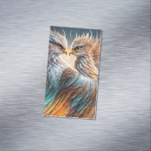 Dubbel majestueus fenix vogel olieverfschilderij, magnetisch visitekaartje (Voorbeeld)
