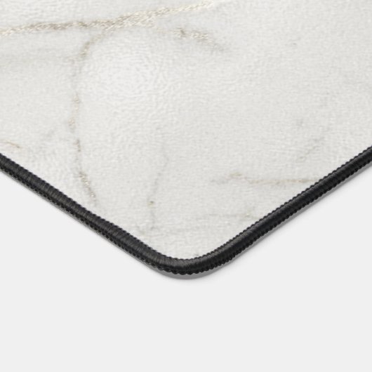 Dubbel monogram parel mannelijk marmer bureaumat (Hoek)