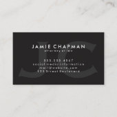 Dubbel monogram / Slank zwart Visitekaartje (Voorkant)