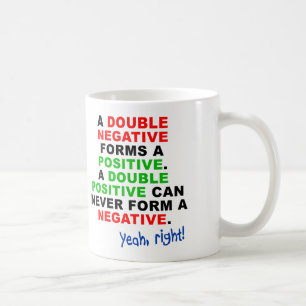 Dubbel negatieve positieve grappige mok of reismok